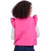 Mud Pie Women’s Mud Pie Women’s Lile Pink Ruffle Quilted Vest(Pink)