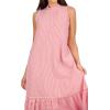 Mud Pie Women’s Mud Pie Women’s Wallis Stripe Maxi Dress(Red)