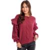 Mud Pie Women’s Mud Pie Women’s Willow Ruffle Sweater(Pink)