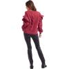Mud Pie Women’s Mud Pie Women’s Willow Ruffle Sweater(Pink)