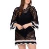 Mud Pie Women’s Women’s Hooper Crochet Tunic(Black)