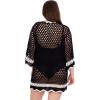 Mud Pie Women’s Women’s Hooper Crochet Tunic(Black)