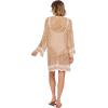 Mud Pie Women’s Women’s Hooper Crochet Tunic(Brown)
