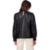 Mud Pie Women’s Womens Putnam Leather Top(Black)
