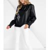 Mud Pie Women’s Womens Putnam Leather Top(Black)