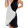 Mud Pie Women’s Women’s Tassel Cover-up(Black)