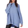 Mud Pie Women’s Mud Pie Women Monica Crew Neck Sweater(Blue)