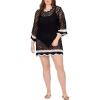 Mud Pie Women’s Women’s Hooper Crochet Tunic(Black)