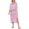 Mud Pie Women’s Women’s Sherri Caftan(Pink)