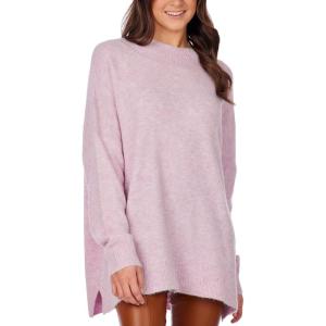 Mud Pie Women’s Mud Pie Women Monica Crew Neck Sweater(Purple)