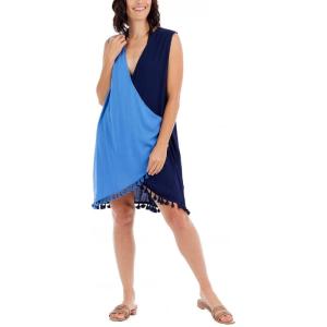 Mud Pie Women’s Women’s Tassel Cover-up(Navy)