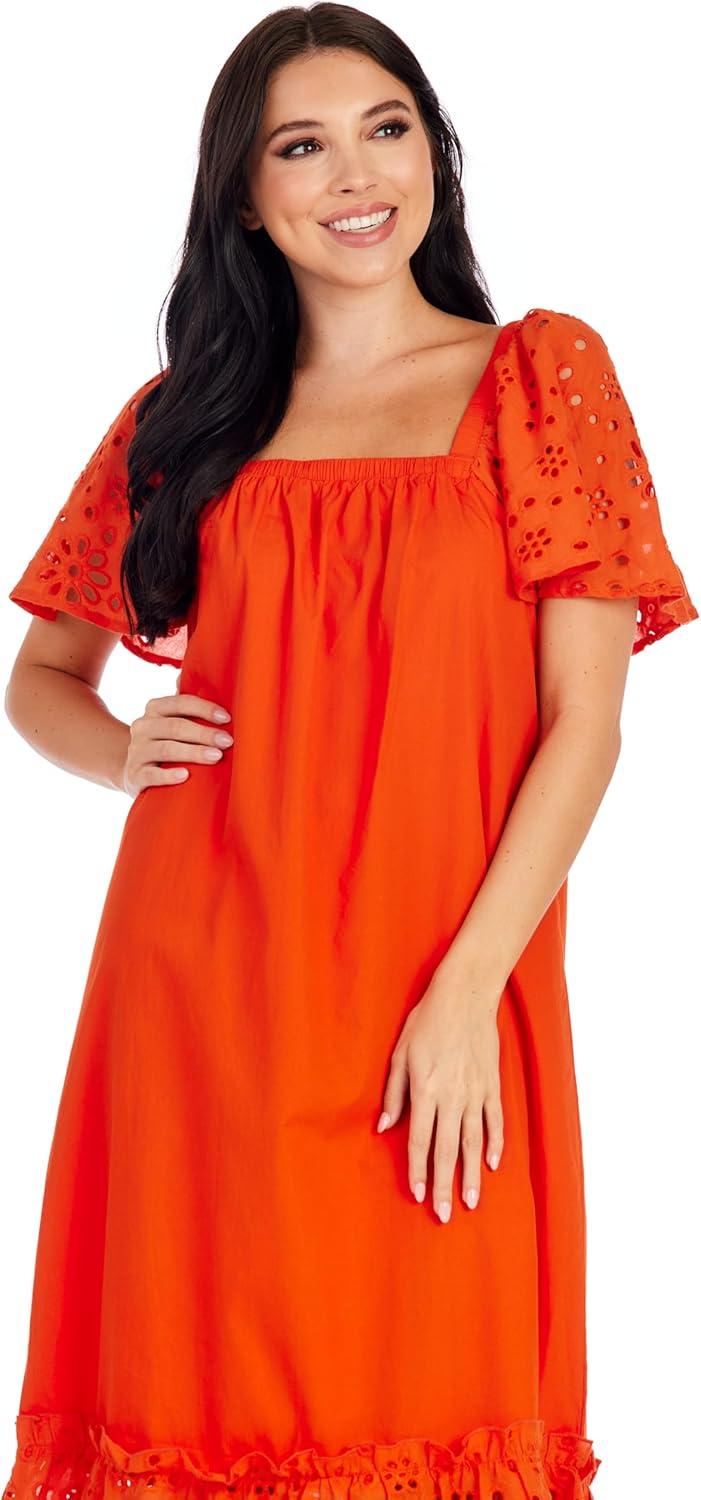 image:imageMud Pie Womens Mud Pie Womens Conny Eyelet Maxi DressRed
