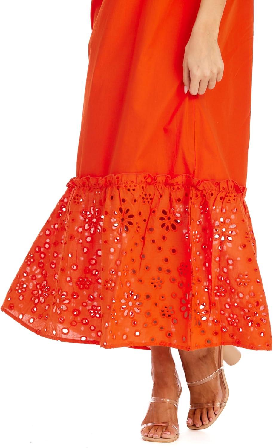 image:imageMud Pie Womens Mud Pie Womens Conny Eyelet Maxi DressRed