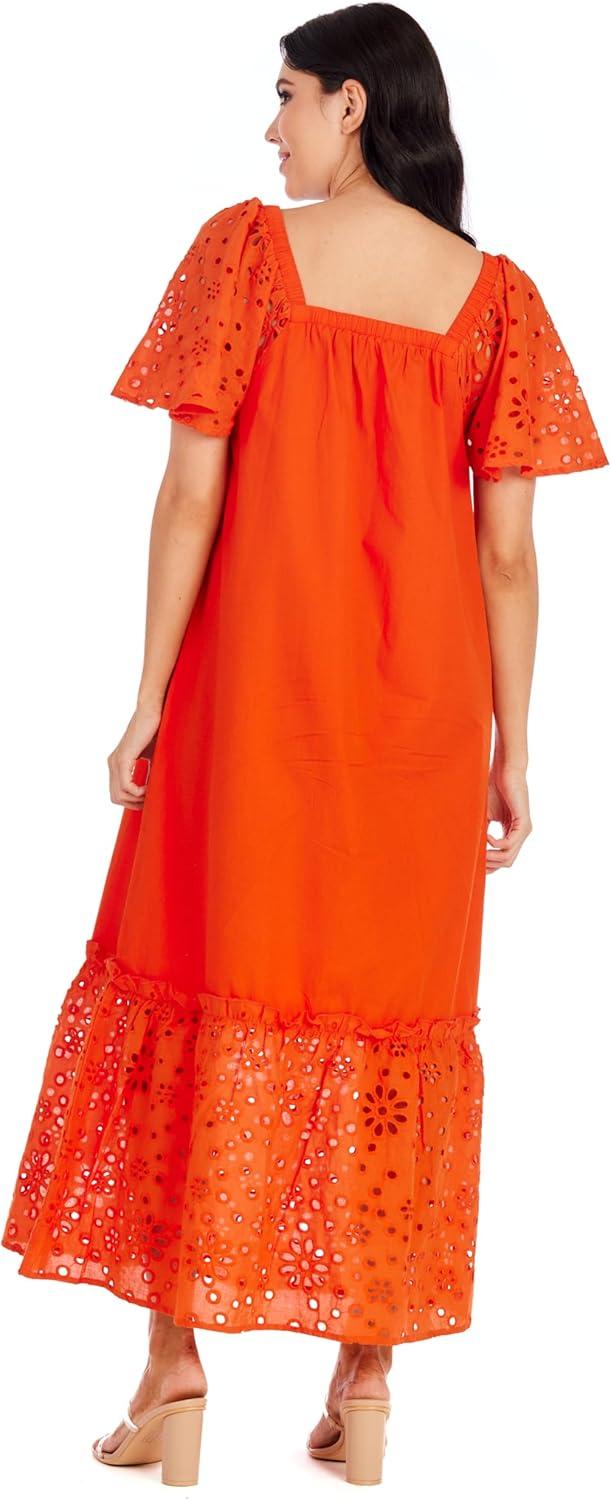 image:imageMud Pie Womens Mud Pie Womens Conny Eyelet Maxi DressRed