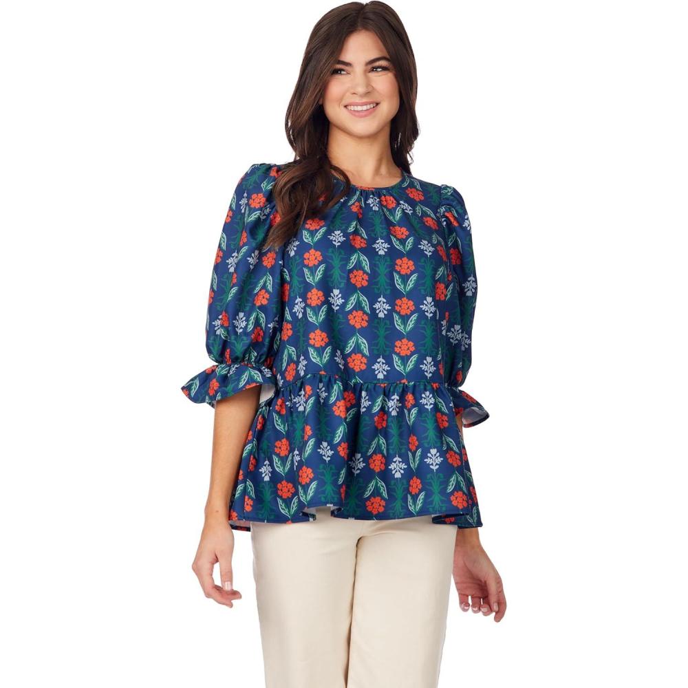 image:imageMud Pie Womens Mud Pie Womens Pierce Flounce TopBlue