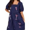 Mud Pie Women’s Mud Pie Women’s Della Sparkle Dress(Blue)