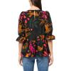 Mud Pie Women’s Mud Pie Womens Pierce Flounce Top(Black)