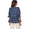Mud Pie Women’s Mud Pie Womens Pierce Flounce Top(Blue)