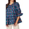 Mud Pie Women’s Mud Pie Womens Pierce Flounce Top(Blue)