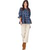 Mud Pie Women’s Mud Pie Womens Pierce Flounce Top(Blue)