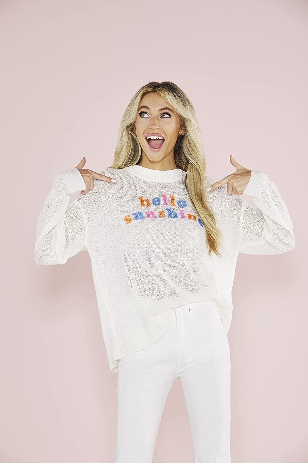 image:imageMud Pie Connor Womens Graphic Pullover SweaterWhite