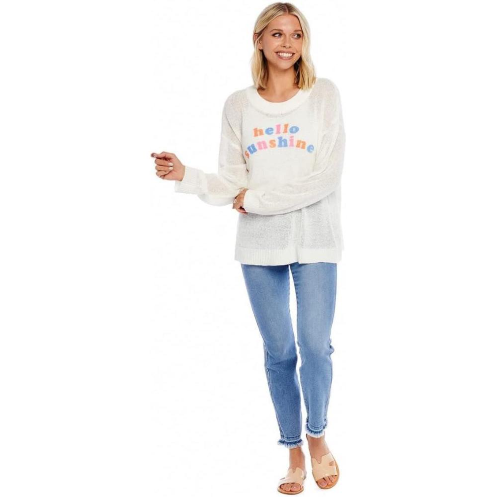 image:imageMud Pie Connor Womens Graphic Pullover SweaterWhite