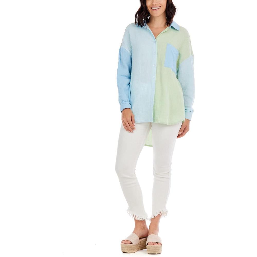 image:imageMud Pie Womens ButtonDownBlue