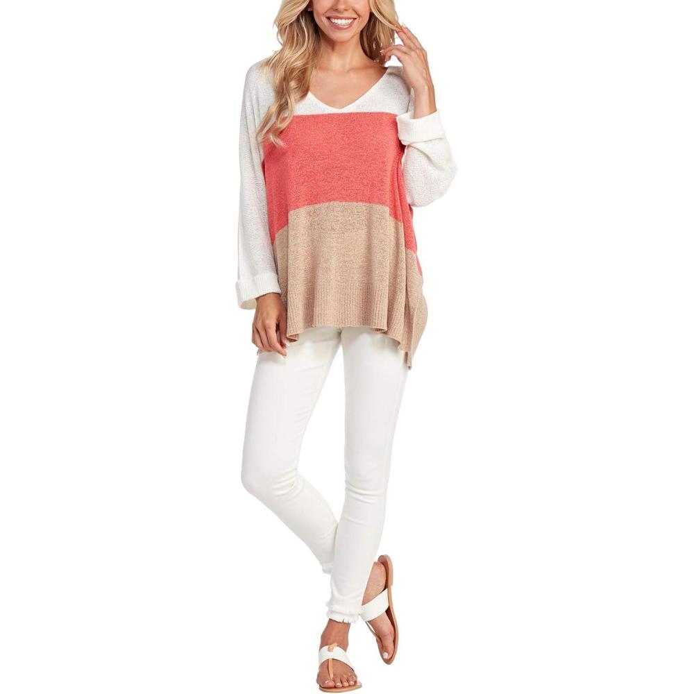 image:imageMud Pie Womens Lincoln Colorblock Sweater