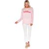 Mud Pie Connor Women’s Graphic Pullover Sweater(Pink)