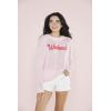 Mud Pie Connor Women’s Graphic Pullover Sweater(Pink)
