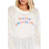 Mud Pie Connor Women’s Graphic Pullover Sweater(White)