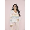Mud Pie Women’s Barker Women’s Button Down Cardigan(White)