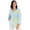 Mud Pie Women’s Button-Down(Blue)