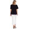 Mud Pie Women’s Fallon Women’s Short Sleeve Peplum Top(Black)