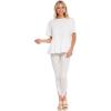 Mud Pie Women’s Fallon Women’s Short Sleeve Peplum Top(White)