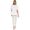 Mud Pie Women’s Fallon Women’s Short Sleeve Peplum Top(White)
