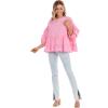 Mud Pie Women’s Mud Pie Women’s Stoney Flounce Top(Pink)