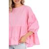 Mud Pie Women’s Mud Pie Women’s Stoney Flounce Top(Pink)