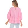 Mud Pie Women’s Mud Pie Women’s Stoney Flounce Top(Pink)