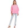 Mud Pie Women’s Mud Pie Women’s Stoney Flounce Top(Pink)