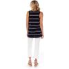 Mud Pie Women’s Rio Women’s Stripe Cotton Slub Tank Top(Black)