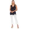 Mud Pie Women’s Rio Women’s Stripe Cotton Slub Tank Top(Black)