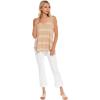 Mud Pie Women’s Rio Women’s Stripe Cotton Slub Tank Top(Tan)