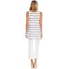 Mud Pie Women’s Rio Women’s Stripe Cotton Slub Tank Top(White)
