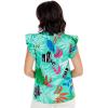 Mud Pie Women’s Women’s Becky Flutter Sleeve Top(Green)