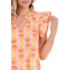 Mud Pie Women’s Women’s Becky Flutter Sleeve Top(Pink)