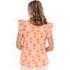 Mud Pie Women’s Women’s Becky Flutter Sleeve Top(Pink)