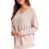 Mud Pie Women’s Women’s Dempsey Long Sleeve Tee(Blush)