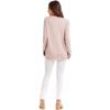 Mud Pie Women’s Women’s Dempsey Long Sleeve Tee(Blush)