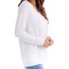 Mud Pie Women’s Women’s Dempsey Long Sleeve Tee(White)